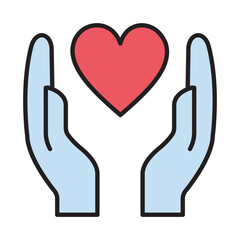 Filled Line LOVE AND CARING design vector icon design vector line icon svg