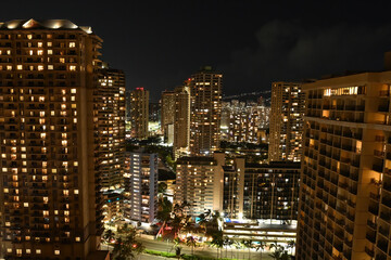 Honolulu at night.