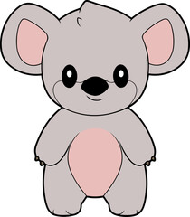 Cute Koala cartoon. Koala clipart vector illustration