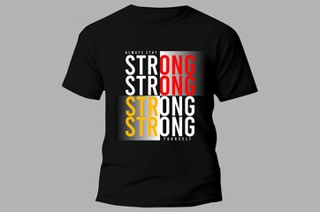 black color t-shirt typography for print