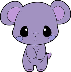 Cute Koala cartoon. Koala clipart vector illustration
