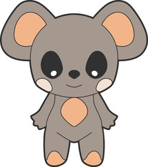 Cute Koala cartoon. Koala clipart vector illustration