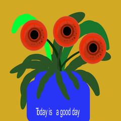 A flower in a pot is God's blessing.