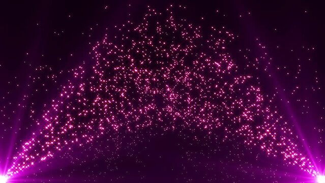 Falling Glitter ping Particles Loop Background.