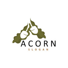 Acron Logo, Premium Design Simple Vintage Retro Style, Vector Oak Nuts Acorns, Icon Symbol Illustration Template