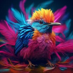 Fototapeta premium Colored bird 