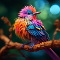 Colored bird photography
