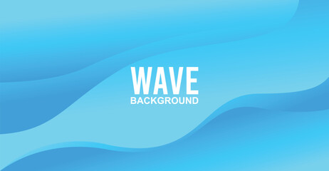 Abstract Blue Wave Background with empty space