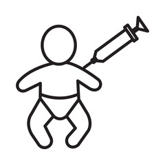 IMMUNIZATION design vector icon design vector line icon svg