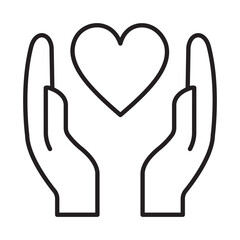 LOVE AND CARING design vector icon design vector line icon svg
