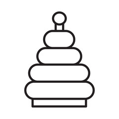 TOY RING DONUT design vector icon design vector line icon svg