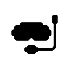 Snorkel silhouette icon. Design element of Summer time vacation, vector illustration in trendy style. Editable graphic resources for many purposes.