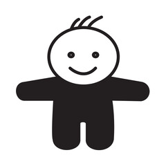 Solid Line A BOY design vector icon design vector line icon svg