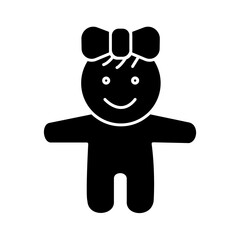 Solid A GIRL design vector icon design vector line icon svg