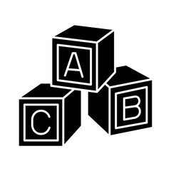 Solid ALPHABET CUBE design vector icon design vector line icon svg