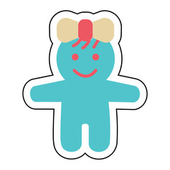 Sticker A GIRL design vector icon design vector line icon svg