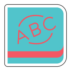 Sticker BABY BOOKS design vector icon design vector line icon svg