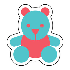 Sticker TEDDY BEAR design vector icon design vector line icon svg
