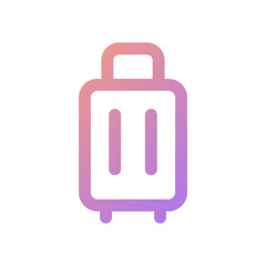 luggage icon flat style vector