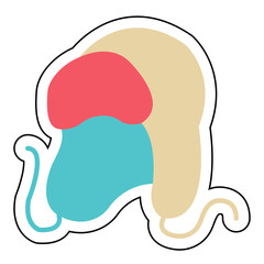 Sticker WINTER HAT design vector icon design vector line icon svg