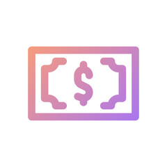 money icon flat style vector