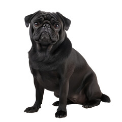 pug dog isolated on white background