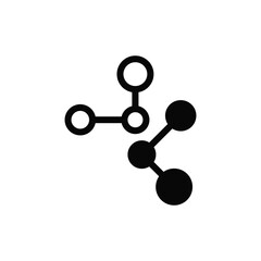 Molecule icon vector design trendy