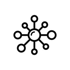 Molecule icon vector design trendy
