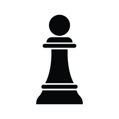 Chess pawn icon design. isolated on white background. vector illustration