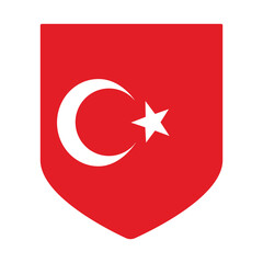 Flag of Turkey in shape. Turkey flag in shape.