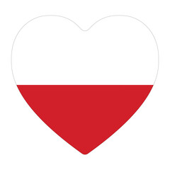 Flag of Poland in shape. Poland flag in shape.