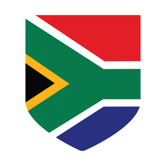 Flag of South Africa in shape. South Africa flag in shape.