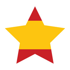 Flag of Spain in shape. Spanish flag in shape.