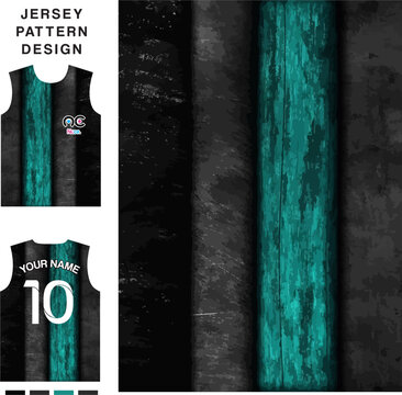 Abstract green concept vector jersey pattern template for printing or sublimation sports uniforms football volleyball basketball e-sports cycling and fishing Free Vector.