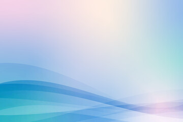 グラデーションが綺麗な曲線で構成された背景イラスト素材