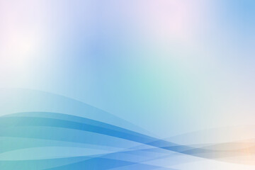 グラデーションが綺麗な曲線で構成された背景イラスト素材