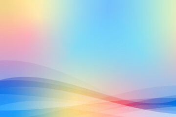 グラデーションが綺麗な曲線で構成された背景イラスト素材