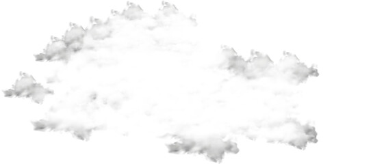 A realistic cloud floating on a transparent background. White Cloud vector on dark background for the template or other manipulation. Storm and sky concept with realistic cloud for template decoration