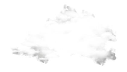 Fototapeta na wymiar Smokey and mist cloud vector on a dark transparent background. White clouds and fog vector for template design or manipulation. Realistic cloud isolated for storm or sky design.