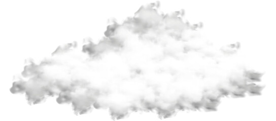 Obraz premium Dense cloud vector isolated on a dark background. Realistic fog or smoke vector for storm or sunny weather design. Cloudy sky or smog environmental design on a transparent background for templates.