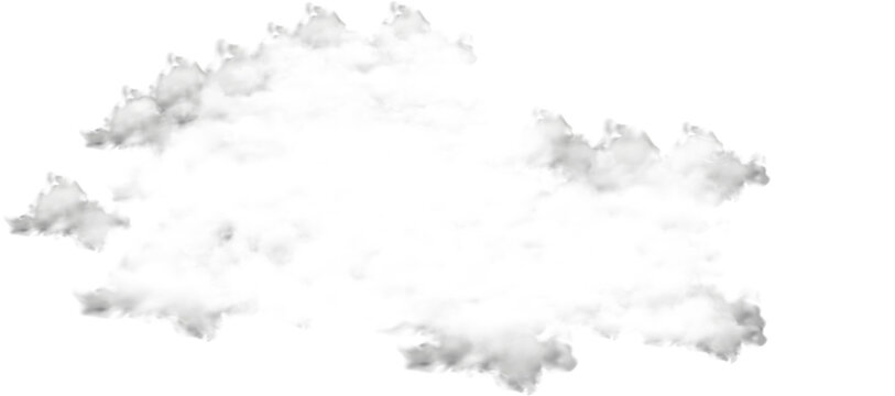 A realistic cloud floating on a transparent background. White Cloud vector on dark background for the template or other manipulation. Storm and sky concept with realistic cloud for template decoration © Iftikhar alam