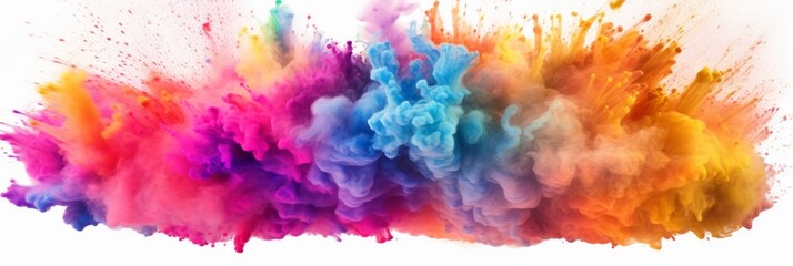 abstract colorful background with splashes. Generative AI