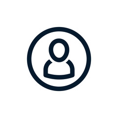 User. Vector icon isolated on white background.