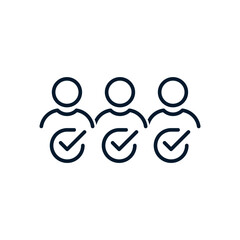 Obraz premium The concept of distribution of tasks, recruitment. Vector icon isolated on white background.