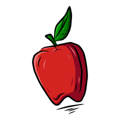 Image of a red apple for a trade logo or icon