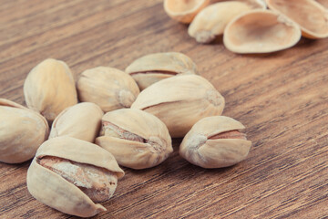 Pistachio nuts as source vitamins and minerals. Healthy eating