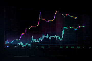 the illustration shows the cryptocurrency chart. Generative AI.