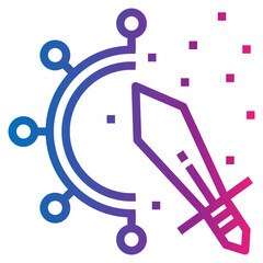 battle gradient style icon