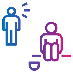 beggar gradient style icon