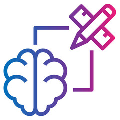 brain gradient style icon